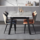 Sintered Stone Modern Dining Table Rectangle Extendable Table with 4 Legs Clearhalo ' dining_table' 'Dining Tables & Seating' 'Dining Tables' 'Furniture' 'furniture_dining_table' 'Kitchen & Dining Furniture' 'kitchen&dining_furn' 'kitchen' 'kitchen_dining_table' 3577435