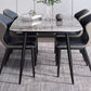 Modern Sintered Stone Table with 4 Legs Rectangle Table Dining Table with Metal Base Clearhalo ' dining_table' 'Dining Tables & Seating' 'Dining Tables' 'Furniture' 'furniture_dining_table' 'Kitchen & Dining Furniture' 'kitchen&dining_furn' 'kitchen' 'kitchen_dining_table' 3577444