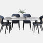 Modern Sintered Stone Table with 4 Legs Rectangle Table Dining Table with Metal Base Clearhalo ' dining_table' 'Dining Tables & Seating' 'Dining Tables' 'Furniture' 'furniture_dining_table' 'Kitchen & Dining Furniture' 'kitchen&dining_furn' 'kitchen' 'kitchen_dining_table' 3577453