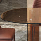 Contemporary Tempered Glass Dining Table Double Pedestal Dining Table for Dining Room Clearhalo ' dining_table' 'Dining Tables & Seating' 'Dining Tables' 'Furniture' 'furniture_dining_table' 'Kitchen & Dining Furniture' 'kitchen&dining_furn' 'kitchen' 'kitchen_dining_table' 3577460