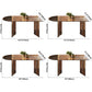 Contemporary Tempered Glass Dining Table Double Pedestal Dining Table for Dining Room Clearhalo ' dining_table' 'Dining Tables & Seating' 'Dining Tables' 'Furniture' 'furniture_dining_table' 'Kitchen & Dining Furniture' 'kitchen&dining_furn' 'kitchen' 'kitchen_dining_table' 3577464