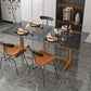 Solid Wood Trestle Dinette Table Tempered Glass Dining Table for Kitchen Home 70.9"L x 31.5"W x 29.5"H Black Clearhalo ' dining_table' 'Dining Tables & Seating' 'Dining Tables' 'Furniture' 'furniture_dining_table' 'Kitchen & Dining Furniture' 'kitchen&dining_furn' 'kitchen' 'kitchen_dining_table' 3577470