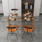 Solid Wood Trestle Dinette Table Tempered Glass Dining Table for Kitchen Home 70.9"L x 31.5"W x 29.5"H Clear Clearhalo ' dining_table' 'Dining Tables & Seating' 'Dining Tables' 'Furniture' 'furniture_dining_table' 'Kitchen & Dining Furniture' 'kitchen&dining_furn' 'kitchen' 'kitchen_dining_table' 3577471
