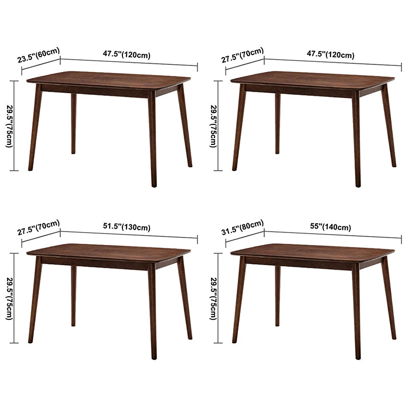 Contemporary Solid Wood Rectangle Shape Dining Table Kitchen Dining Table with 4 Legs Clearhalo ' dining_table' 'Dining Tables & Seating' 'Dining Tables' 'Furniture' 'furniture_dining_table' 'Kitchen & Dining Furniture' 'kitchen&dining_furn' 'kitchen' 'kitchen_dining_table' 3577487