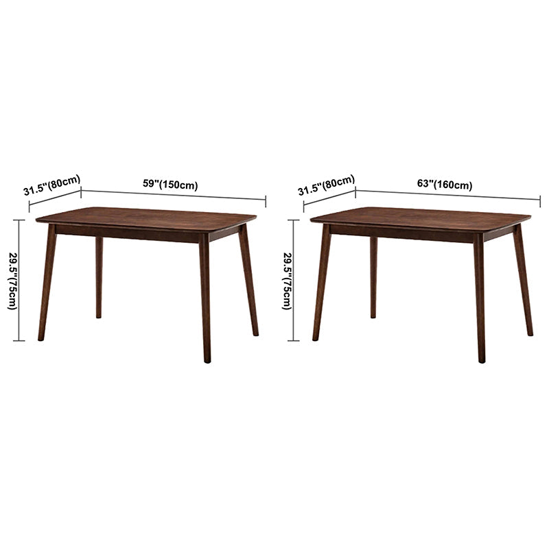 Contemporary Solid Wood Rectangle Shape Dining Table Kitchen Dining Table with 4 Legs Clearhalo ' dining_table' 'Dining Tables & Seating' 'Dining Tables' 'Furniture' 'furniture_dining_table' 'Kitchen & Dining Furniture' 'kitchen&dining_furn' 'kitchen' 'kitchen_dining_table' 3577488