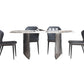 Modern Rectangle Shape Sintered Stone Dining Table Kitchen Dining Table with Double Pedestal Clearhalo ' dining_table' 'Dining Tables & Seating' 'Dining Tables' 'Furniture' 'furniture_dining_table' 'Kitchen & Dining Furniture' 'kitchen&dining_furn' 'kitchen' 'kitchen_dining_table' 3577515