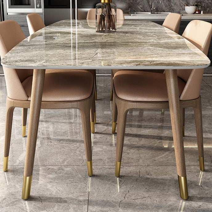 Modern Dining Room Sintered Stone Table with Metal Base Rectangle Dining Table for Restaurant Clearhalo ' dining_table' 'Dining Tables & Seating' 'Dining Tables' 'Furniture' 'furniture_dining_table' 'Kitchen & Dining Furniture' 'kitchen&dining_furn' 'kitchen' 'kitchen_dining_table' 3577517