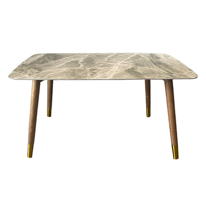 Modern Dining Room Sintered Stone Table with Metal Base Rectangle Dining Table for Restaurant 55.1"L x 31.5"W x 29.5"H Clearhalo ' dining_table' 'Dining Tables & Seating' 'Dining Tables' 'Furniture' 'furniture_dining_table' 'Kitchen & Dining Furniture' 'kitchen&dining_furn' 'kitchen' 'kitchen_dining_table' 3577521