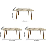 Modern Dining Room Sintered Stone Table with Metal Base Rectangle Dining Table for Restaurant Clearhalo ' dining_table' 'Dining Tables & Seating' 'Dining Tables' 'Furniture' 'furniture_dining_table' 'Kitchen & Dining Furniture' 'kitchen&dining_furn' 'kitchen' 'kitchen_dining_table' 3577522