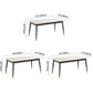 Modern Style Sintered Stone Dining Table White Rectangle Table with 4 Legs Clearhalo ' dining_table' 'Dining Tables & Seating' 'Dining Tables' 'furn' 'furn_dining_table' 'Furniture' 'furniture_dining_table' 'Kitchen & Dining Furniture' 'kitchen&dining_furn' 'kitchen' 'kitchen_dining_table' 3577535