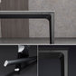 Rectangle Home Dining Table Sintered Stone Metal Frame Table with Four-leg Clearhalo ' dining_table' 'Dining Tables & Seating' 'Dining Tables' 'Furniture' 'furniture_dining_table' 'Kitchen & Dining Furniture' 'kitchen&dining_furn' 'kitchen' 'kitchen_dining_table' 3577547