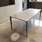Rectangle Home Dining Table Sintered Stone Metal Frame Table with Four-leg Clearhalo ' dining_table' 'Dining Tables & Seating' 'Dining Tables' 'Furniture' 'furniture_dining_table' 'Kitchen & Dining Furniture' 'kitchen&dining_furn' 'kitchen' 'kitchen_dining_table' 3577552