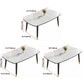 Minimalist Kitchen Sintered Stone Top Dining Table Rectangle Shape Dining Table with 4 Legs Base Clearhalo ' dining_table' 'Dining Tables & Seating' 'Dining Tables' 'Furniture' 'furniture_dining_table' 'Kitchen & Dining Furniture' 'kitchen&dining_furn' 'kitchen' 'kitchen_dining_table' 3577561