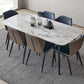 Minimalist Rectangle Sintered Stone Dining Table with Metal Base Dining Table for Restaurant Clearhalo ' dining_table' 'Dining Tables & Seating' 'Dining Tables' 'Furniture' 'furniture_dining_table' 'Kitchen & Dining Furniture' 'kitchen&dining_furn' 'kitchen' 'kitchen_dining_table' 3577566