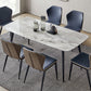 Minimalist Rectangle Sintered Stone Dining Table with Metal Base Dining Table for Restaurant 63"L x 31.5"W x 29.5"H Clearhalo ' dining_table' 'Dining Tables & Seating' 'Dining Tables' 'Furniture' 'furniture_dining_table' 'Kitchen & Dining Furniture' 'kitchen&dining_furn' 'kitchen' 'kitchen_dining_table' 3577569