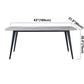 Minimalist Rectangle Sintered Stone Dining Table with Metal Base Dining Table for Restaurant Clearhalo ' dining_table' 'Dining Tables & Seating' 'Dining Tables' 'Furniture' 'furniture_dining_table' 'Kitchen & Dining Furniture' 'kitchen&dining_furn' 'kitchen' 'kitchen_dining_table' 3577576