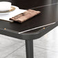 Contemporary Rectangle Shape Kitchen Dining Table Sintered Stone Dining Table with 4 Legs Base Clearhalo ' dining_table' 'Dining Tables & Seating' 'Dining Tables' 'Furniture' 'furniture_dining_table' 'Kitchen & Dining Furniture' 'kitchen&dining_furn' 'kitchen' 'kitchen_dining_table' 3577595