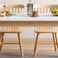 Rubberwood Solid Wood Dining Table Simplicity Dining Table with 4 Legs Clearhalo ' dining_table' 'Dining Tables & Seating' 'Dining Tables' 'Furniture' 'furniture_dining_table' 'Kitchen & Dining Furniture' 'kitchen&dining_furn' 'kitchen' 'kitchen_dining_table' 3577611