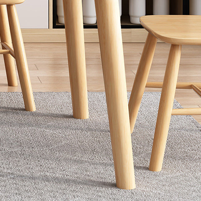 Rubberwood Solid Wood Dining Table Simplicity Dining Table with 4 Legs Clearhalo ' dining_table' 'Dining Tables & Seating' 'Dining Tables' 'Furniture' 'furniture_dining_table' 'Kitchen & Dining Furniture' 'kitchen&dining_furn' 'kitchen' 'kitchen_dining_table' 3577612
