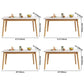 Rubberwood Solid Wood Dining Table Simplicity Dining Table with 4 Legs Clearhalo ' dining_table' 'Dining Tables & Seating' 'Dining Tables' 'Furniture' 'furniture_dining_table' 'Kitchen & Dining Furniture' 'kitchen&dining_furn' 'kitchen' 'kitchen_dining_table' 3577613