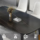 Modern Sintered Stone Top Kitchen Dining Table Rectangle Shape Dining Table with 4 Legs Base Clearhalo ' dining_table' 'Dining Tables & Seating' 'Dining Tables' 'Furniture' 'furniture_dining_table' 'Kitchen & Dining Furniture' 'kitchen&dining_furn' 'kitchen' 'kitchen_dining_table' 3577632