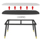 Modern Sintered Stone Top Kitchen Dining Table Rectangle Shape Dining Table with 4 Legs Base Clearhalo ' dining_table' 'Dining Tables & Seating' 'Dining Tables' 'Furniture' 'furniture_dining_table' 'Kitchen & Dining Furniture' 'kitchen&dining_furn' 'kitchen' 'kitchen_dining_table' 3577634