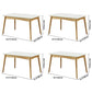 Rubberwood Modern Solid Wood Dining Table 4 Legs Base Table in Wood Color Clearhalo ' dining_table' 'Dining Tables & Seating' 'Dining Tables' 'Furniture' 'furniture_dining_table' 'Kitchen & Dining Furniture' 'kitchen&dining_furn' 'kitchen' 'kitchen_dining_table' 3577647