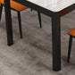 Modern Sintered Stone Dining Table Rectangular Table with Metallic Four-leg Clearhalo ' dining_table' 'Dining Tables & Seating' 'Dining Tables' 'Furniture' 'furniture_dining_table' 'Kitchen & Dining Furniture' 'kitchen&dining_furn' 'kitchen' 'kitchen_dining_table' 3577662