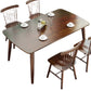 Rectangle 4 Legs Modern Dining Table Brown Tone Fixed Table with Solid Wood Clearhalo ' dining_table' 'Dining Tables & Seating' 'Dining Tables' 'Furniture' 'furniture_dining_table' 'Kitchen & Dining Furniture' 'kitchen&dining_furn' 'kitchen' 'kitchen_dining_table' 3577672