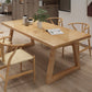 Modern Kitchen Solid Wood Dining Table Rectangle Shape Dining Table with Double Pedestal Clearhalo ' dining_table' 'Dining Tables & Seating' 'Dining Tables' 'Furniture' 'furniture_dining_table' 'Kitchen & Dining Furniture' 'kitchen&dining_furn' 'kitchen' 'kitchen_dining_table' 3577682