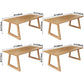 Modern Kitchen Solid Wood Dining Table Rectangle Shape Dining Table with Double Pedestal Clearhalo ' dining_table' 'Dining Tables & Seating' 'Dining Tables' 'Furniture' 'furniture_dining_table' 'Kitchen & Dining Furniture' 'kitchen&dining_furn' 'kitchen' 'kitchen_dining_table' 3577688