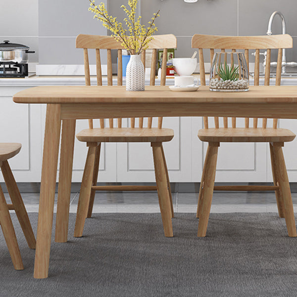Oak Table Dining Table Contemporary Dinner Room Kitchen Table with 4-foot Clearhalo ' dining_table' 'Dining Tables & Seating' 'Dining Tables' 'Furniture' 'furniture_dining_table' 'Kitchen & Dining Furniture' 'kitchen&dining_furn' 'kitchen' 'kitchen_dining_table' 3577695