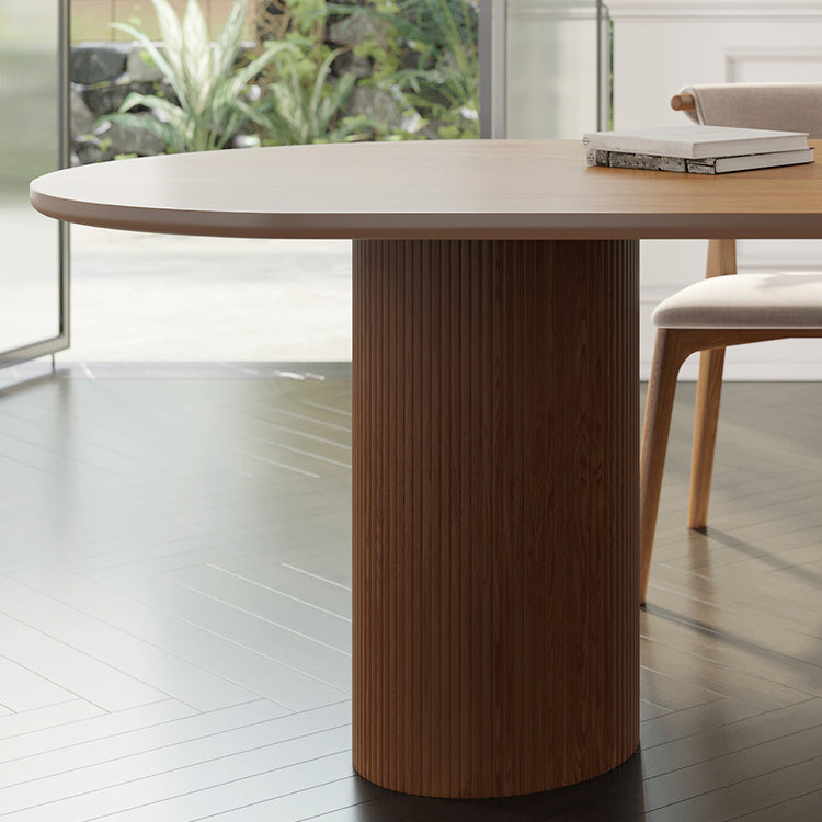 Contemporary Dining Table Solid Wood Table with 3 Legs for Dining Room Clearhalo ' dining_table' 'Dining Tables & Seating' 'Dining Tables' 'Furniture' 'furniture_dining_table' 'Kitchen & Dining Furniture' 'kitchen&dining_furn' 'kitchen' 'kitchen_dining_table' 3577713