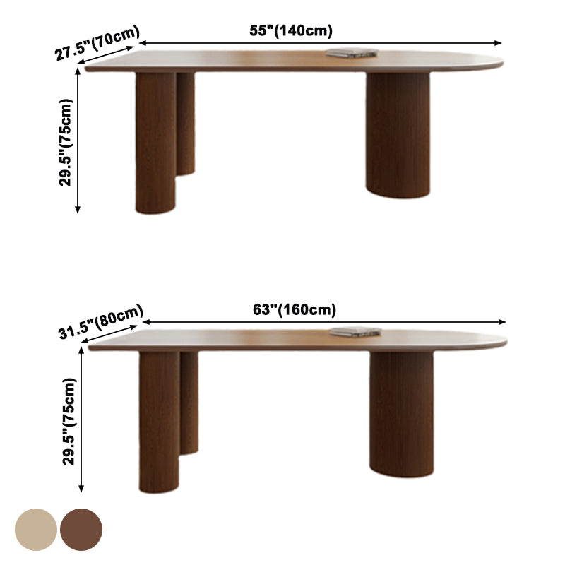 Contemporary Dining Table Solid Wood Table with 3 Legs for Dining Room Clearhalo ' dining_table' 'Dining Tables & Seating' 'Dining Tables' 'Furniture' 'furniture_dining_table' 'Kitchen & Dining Furniture' 'kitchen&dining_furn' 'kitchen' 'kitchen_dining_table' 3577720