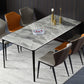 Modern Style Sintered Stone Dining Table Gray Rectangle Table with 4 Legs Clearhalo ' dining_table' 'Dining Tables & Seating' 'Dining Tables' 'Furniture' 'furniture_dining_table' 'Kitchen & Dining Furniture' 'kitchen&dining_furn' 'kitchen' 'kitchen_dining_table' 3577724