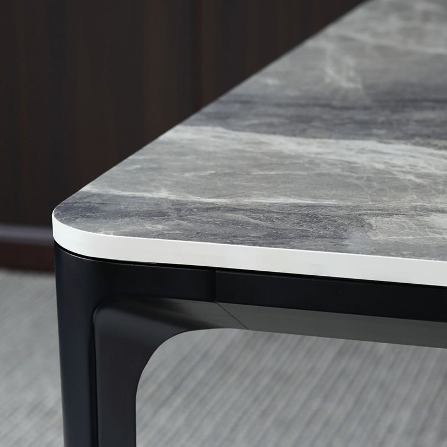 Modern Style Sintered Stone Dining Table Gray Rectangle Table with 4 Legs Clearhalo ' dining_table' 'Dining Tables & Seating' 'Dining Tables' 'Furniture' 'furniture_dining_table' 'Kitchen & Dining Furniture' 'kitchen&dining_furn' 'kitchen' 'kitchen_dining_table' 3577729