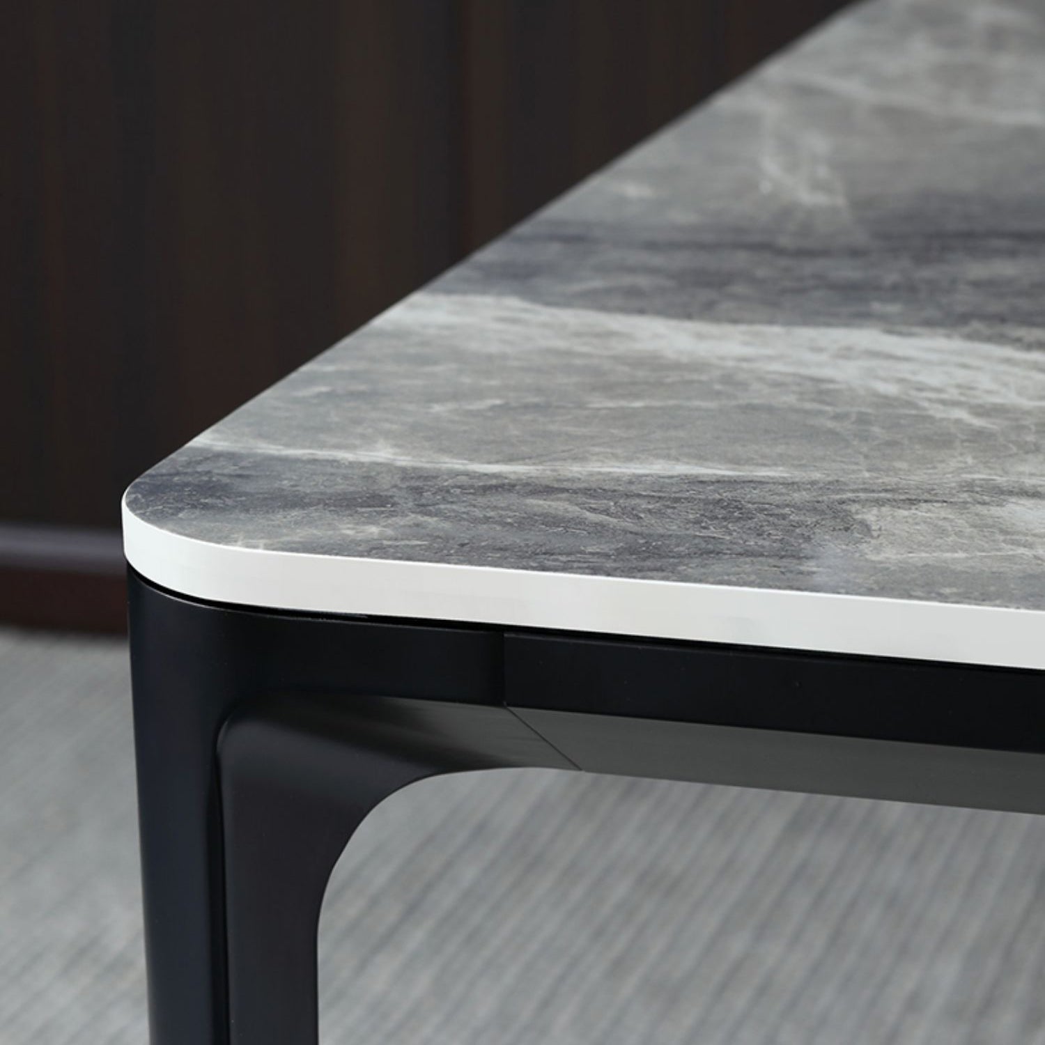 Modern Style Sintered Stone Dining Table Gray Rectangle Table with 4 Legs Clearhalo ' dining_table' 'Dining Tables & Seating' 'Dining Tables' 'Furniture' 'furniture_dining_table' 'Kitchen & Dining Furniture' 'kitchen&dining_furn' 'kitchen' 'kitchen_dining_table' 3577729