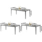 Modern Style Sintered Stone Dining Table Gray Rectangle Table with 4 Legs Clearhalo ' dining_table' 'Dining Tables & Seating' 'Dining Tables' 'Furniture' 'furniture_dining_table' 'Kitchen & Dining Furniture' 'kitchen&dining_furn' 'kitchen' 'kitchen_dining_table' 3577732