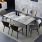 Modern Style Sintered Stone Dining Table Gray Rectangle Table with 4 Legs Clearhalo ' dining_table' 'Dining Tables & Seating' 'Dining Tables' 'Furniture' 'furniture_dining_table' 'Kitchen & Dining Furniture' 'kitchen&dining_furn' 'kitchen' 'kitchen_dining_table' 3577733