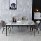 Modern Style Sintered Stone Dining Table Gray Rectangle Table with 4 Legs Clearhalo ' dining_table' 'Dining Tables & Seating' 'Dining Tables' 'Furniture' 'furniture_dining_table' 'Kitchen & Dining Furniture' 'kitchen&dining_furn' 'kitchen' 'kitchen_dining_table' 3577735