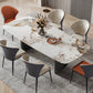 Metal Modern Rectangle Dining Table Sintered Stone Table for Dining Room and Kitchen Clearhalo ' dining_table' 'Dining Tables & Seating' 'Dining Tables' 'Furniture' 'furniture_dining_table' 'Kitchen & Dining Furniture' 'kitchen&dining_furn' 'kitchen' 'kitchen_dining_table' 3577738