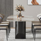 Metal Modern Rectangle Dining Table Sintered Stone Table for Dining Room and Kitchen Clearhalo ' dining_table' 'Dining Tables & Seating' 'Dining Tables' 'Furniture' 'furniture_dining_table' 'Kitchen & Dining Furniture' 'kitchen&dining_furn' 'kitchen' 'kitchen_dining_table' 3577741