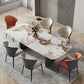 Metal Modern Rectangle Dining Table Sintered Stone Table for Dining Room and Kitchen White Clearhalo ' dining_table' 'Dining Tables & Seating' 'Dining Tables' 'Furniture' 'furniture_dining_table' 'Kitchen & Dining Furniture' 'kitchen&dining_furn' 'kitchen' 'kitchen_dining_table' 3577746