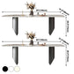Metal Modern Rectangle Dining Table Sintered Stone Table for Dining Room and Kitchen Clearhalo ' dining_table' 'Dining Tables & Seating' 'Dining Tables' 'Furniture' 'furniture_dining_table' 'Kitchen & Dining Furniture' 'kitchen&dining_furn' 'kitchen' 'kitchen_dining_table' 3577747