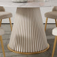 Round Sintered Stone White Dining Table Simplicity Pedestal Table for Dining Room Clearhalo ' dining_table' 'Dining Tables & Seating' 'Dining Tables' 'Furniture' 'furniture_dining_table' 'Kitchen & Dining Furniture' 'kitchen&dining_furn' 'kitchen' 'kitchen_dining_table' 3577775