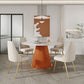 Round Sintered Stone White Dining Table Simplicity Pedestal Table for Dining Room Clearhalo ' dining_table' 'Dining Tables & Seating' 'Dining Tables' 'Furniture' 'furniture_dining_table' 'Kitchen & Dining Furniture' 'kitchen&dining_furn' 'kitchen' 'kitchen_dining_table' 3577776