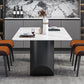 Contemporary Dining Table Sintered Stone Dining Table with Double Pedestal for Dining Room Clearhalo ' dining_table' 'Dining Tables & Seating' 'Dining Tables' 'Furniture' 'furniture_dining_table' 'Kitchen & Dining Furniture' 'kitchen&dining_furn' 'kitchen' 'kitchen_dining_table' 3577782