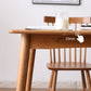 Solid Wood Modern Dining Table Brown Rectangle Table with 4 Legs for Home Use Clearhalo ' dining_table' 'Dining Tables & Seating' 'Dining Tables' 'Furniture' 'furniture_dining_table' 'Kitchen & Dining Furniture' 'kitchen&dining_furn' 'kitchen' 'kitchen_dining_table' 3577813