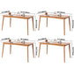 Solid Wood Modern Dining Table Brown Rectangle Table with 4 Legs for Home Use Clearhalo ' dining_table' 'Dining Tables & Seating' 'Dining Tables' 'Furniture' 'furniture_dining_table' 'Kitchen & Dining Furniture' 'kitchen&dining_furn' 'kitchen' 'kitchen_dining_table' 3577815