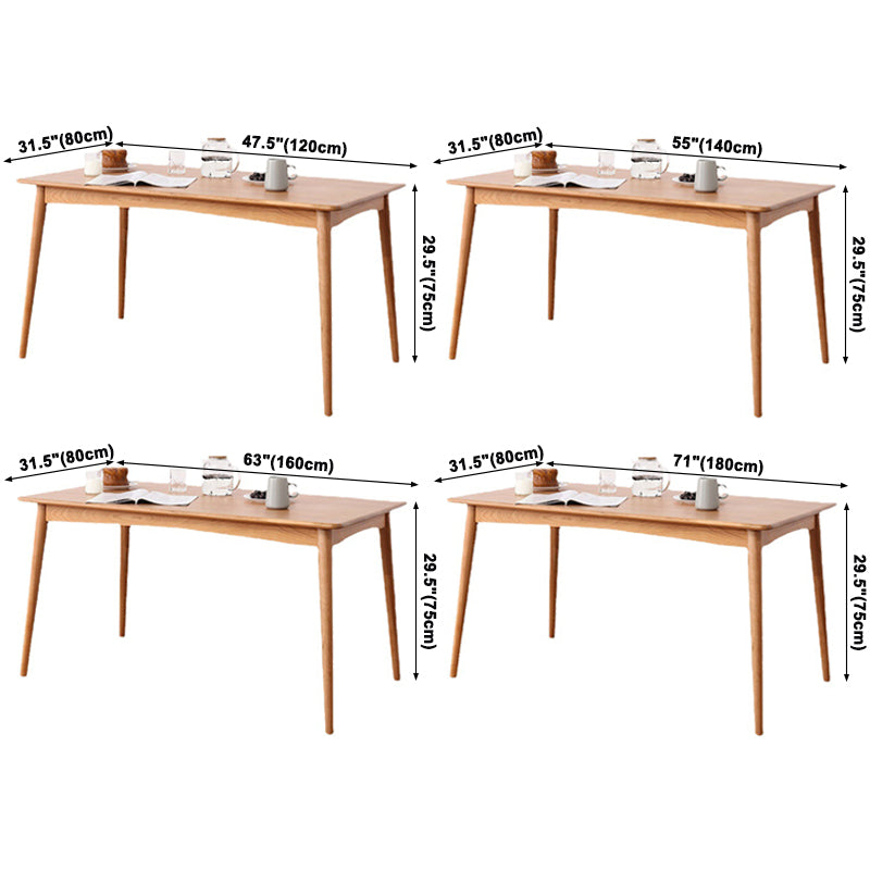 Solid Wood Modern Dining Table Brown Rectangle Table with 4 Legs for Home Use Clearhalo ' dining_table' 'Dining Tables & Seating' 'Dining Tables' 'Furniture' 'furniture_dining_table' 'Kitchen & Dining Furniture' 'kitchen&dining_furn' 'kitchen' 'kitchen_dining_table' 3577815